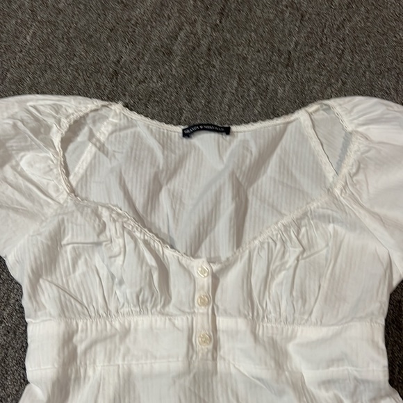 brandy Melville White cotton crop top - Picture 3 of 4